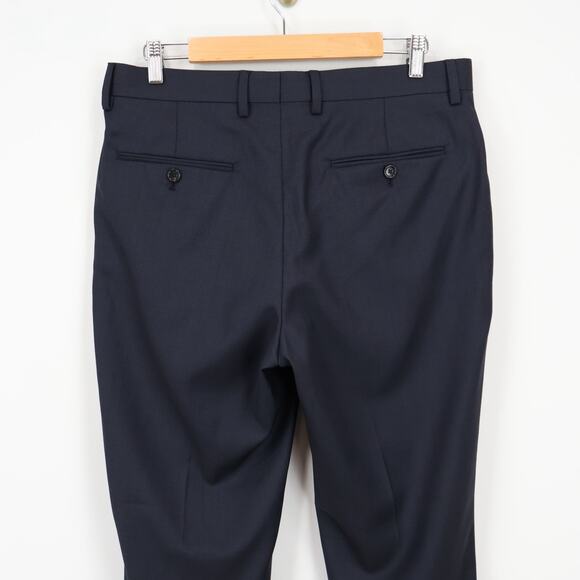 J.Crew Men Crosby Classic Fit Suit Pant Italian Worsted Wool Dark Navy 31x30 NWT - Picture 8 of 9